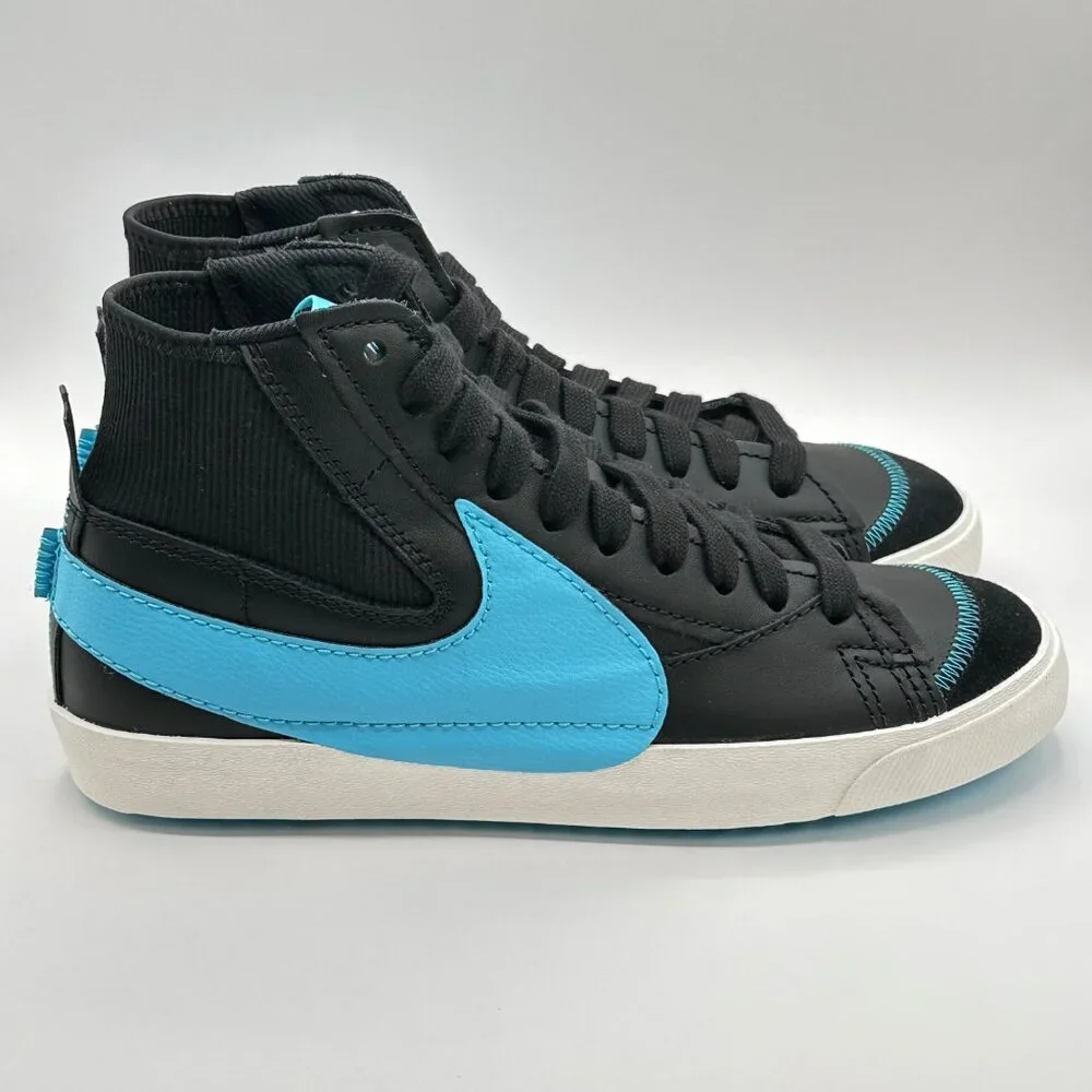 Men’s Nike Blazer Mid '77 Jumbo Black Baltic Blue FD0278-001 Size 11.5 - Picture 4 of 12